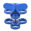 Ball Clamp 3 Hole Diving Lights Arm Ball Butterfly Clip Bracket,blue