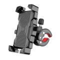 Auto Lock Riding Mobile Phone Holder Bicycle Motorcycle Holder Black