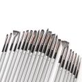 24 Pcs Nylon Hair Watercolor Paint Brush Wooden Handle Scraper(gray)