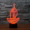 3d Led Yoga Meditation Optical Illusion Sensor Night Light with Touch