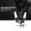 Motorcycle Modified Fixed Wind Wing Rearview Mirror with Light