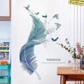 Feathers Wall Decals Wall Stickers for Bedroom Wall Mural Decor