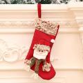 Christmas Stocking Santa Claus Candy Sock Gift Decor Bag, A