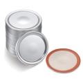 28 Pieces Regular Mouth Jar Lids Split-type with Jar,70 Mm (silver)
