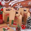 96 Pieces Christmas Gift Boxes Kraft Paper Boxes for Xmas Decoration