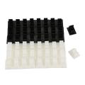 50 Pieces Self-adhesive Cable Clamps (25pcs Black + 25pcs White)