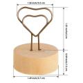 15 Pieces Heart Wooden Picture Holder Photo Stand for Valentine's Day
