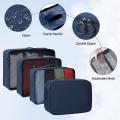 7pc Clothes Bag Set Packing Square Multifunctional Navy Blue