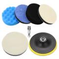 5 Inch Wool Polishing Buffing Pads Kit, 7 Pcs