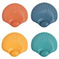 Multi-purpose Plastic Bowls Shell Shape Plate, Snack Serving Tray C