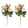 Artificial Flower Bridal Bouquet Home Decor Flower Simulation (pink)