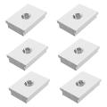 6pcs M6 T-track Slider Aluminum Alloy for Profile Woodworking Tool