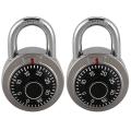2x Master Coded Lock 50mm with Dial Combination Padlock Defender