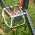 Gewage 3 Bearings Bicycle Pedals Ultralight Anti-slip Cnc Titanium