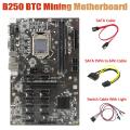 B250 Btc Motherboard with Switch Cable+15pin to 6pin Cable+sata Cable
