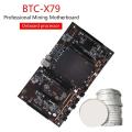 H61 X79 Btc Mining Motherboard with Cpu+4g Ram+120g Ssd+switch Cable