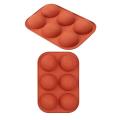 2pcs Semi Sphere Silicone Molds,for Chocolate, Cake, Jelly,baking Diy