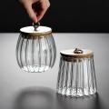 Sealed Transparent Glass Seasoning Pot with Lid,tea Storage Jar B