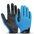West Biking Sports Cycling Gloves Press Screen Men Women,blue M