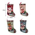 2 Pack Plaid Christmas Stockings for Christmas Party Decoration, A