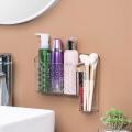 Wall-mounted Transparent Cosmetics Storage Box Plastic Shelves B