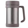 500ml/17oz Thermo Mug Stainless Steel Vacuum Flasks Thermoses Grey
