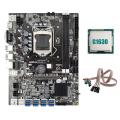B75 Eth Mining Motherboard 8xpcie to Usb+g1630 Cpu+dual Switch Cable