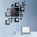 Removable Modern 3d Acrylic Mirror Wall Clock Home Decor - Black