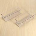 2pcs Clear Plastic Food Storage Rack with Handles for Pantry,kitchen