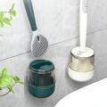 Hydraulic Toilet Brush Tongue-type Silicone Soft Cleaning Brush Green