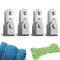 4pcs/pack Automatic Lock Hook with 5m Rope Camping Tent Hook