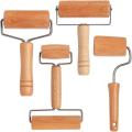 4 Pack Wood Pastry Pizza Roller, Non Stick Wooden Rolling Pin