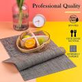 6pcs Heat Resistant Anti-water Placemats for Dining Table, Washable