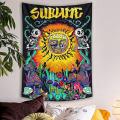 Sun Tapestry,psychedelic Tapestries with Cactus for Bedroom 44x59inch