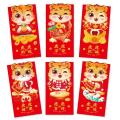 36pcs Cartoon Tiger Red Packet 2022 New Year Red Envelopes