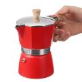 Aluminum Italian Coffee Machine Filter Stove Pot 3 Cups(red)