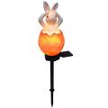 Bunny Solar Garden Stake Lights Easter Pathway Lamp Decoration -b