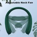 Portable Hanging Neck Fan 5000mah Bladeless Sports Fans-green