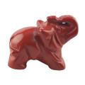 1.5 Inch Elephant Natural Stone Sculpture Crystal Ornaments(redstone)