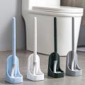 Golf Silicone Long Handled Toilet Tpr Brushes with Holder Set ,white