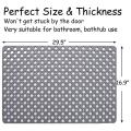 Tpe Bathroom Floor Shower Mats Anti Slip with Suction Cups White