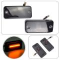 2pcs Clear Dynamic Flowing Led Side Marker Light Turn Signal