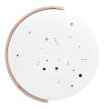 Wood Adjustable Led Ceiling Lamp Round Bedroom Dumb White 30cm