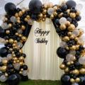 Black Gold Balloon Garland Arch Kit for Wedding Birthday Decoration