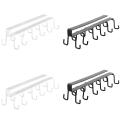 New Iron Kitchen Double-row Hook Rack Punch-free Hanging Storage Rack