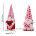 2 Pcs Valentines Day Gnome Plush Decor Handmake for Table Ornament