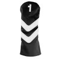 4 Pieces Waterproof Pu Leather Golf Head Cover Protector,black