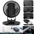 Usb Desk Fan,rechargeable Clip On Stroller Fan,23 Hours Black