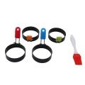 4pcs Stainless Steel Egg Rings with Handle,for Fried Eggs,pancakes