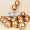 50pcs 10 Inch Latex Balloons Chrome Glossy for Party Decor- Gold